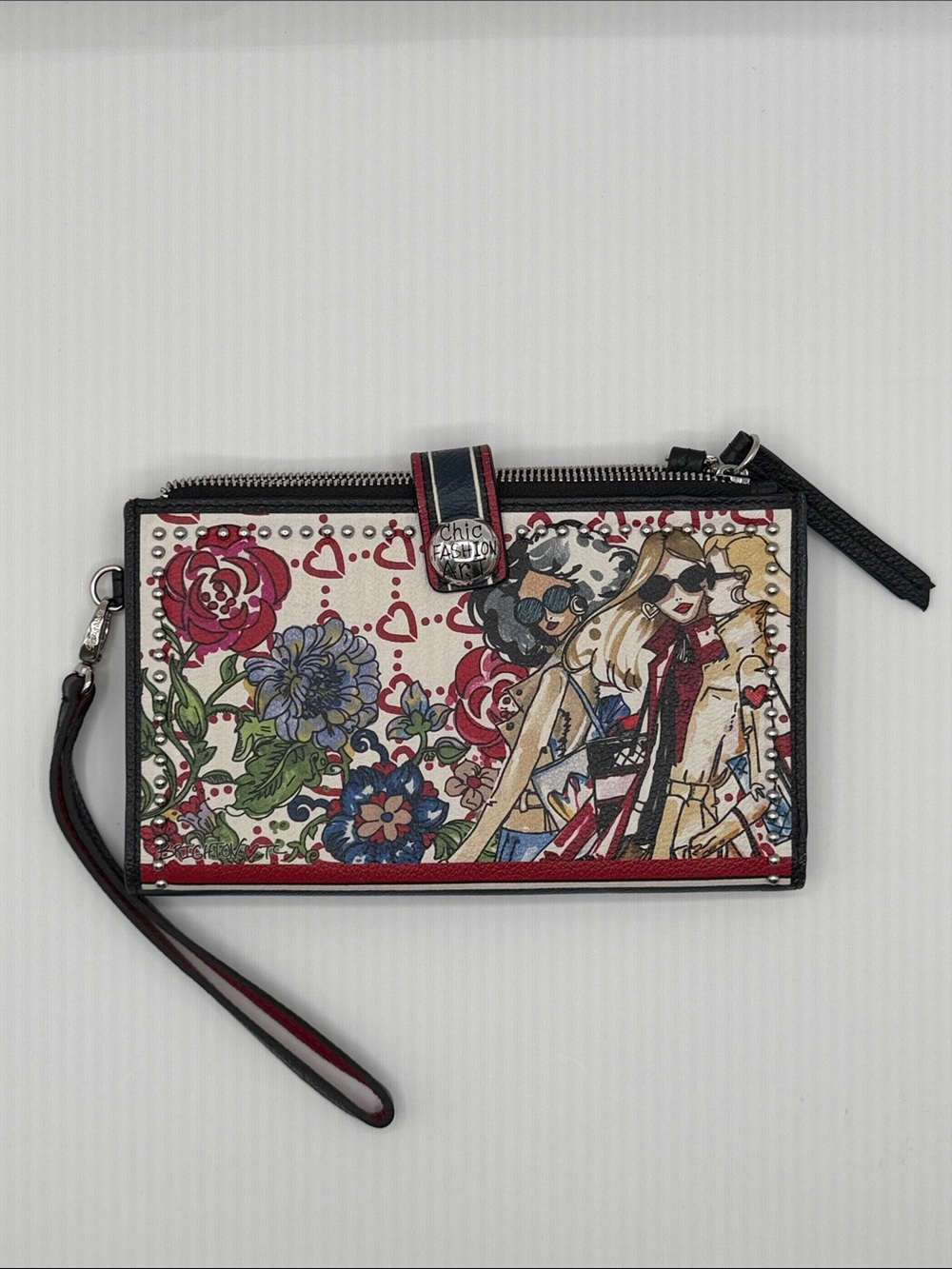 Retired Brighton Fashionista Allure Double Zip Wristlet